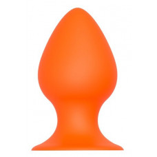 Оранжевая анальная пробка PLUG WITH SUCTION CUP - 11,6 см. 