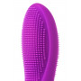 Фиолетовый вибратор с ресничками JOS DESI - 18,5 см.