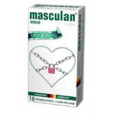 Чёрные ультрапрочные презервативы Masculan Ultra Strong - 10 шт.