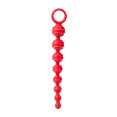 Красная анальная цепь из силикона