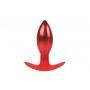 Каплевидная анальная втулка красного цвета - 10,6 см.