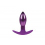 Каплевидная анальная втулка фиолетового цвета - 9,6 см.
