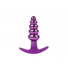 Фиолетовая анальная втулка в виде ёлочки - 10,9 см.