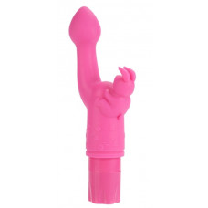 Розовый вибромассажер клиторально-вагинальный Bunny  Kiss