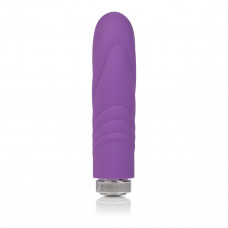 Сиреневый вибромассажер с волнистой поверхностью Charms Velvet Lavender - 9,5 см.