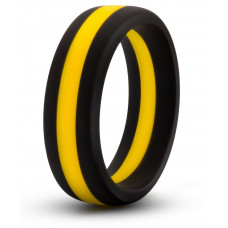 Черно-желтое силиконовое эрекционное кольцо Silicone Go Pro Cock Ring