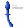 Синий двусторонний анальный стимулятор Doubler - 18 см.