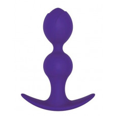 Фиолетовая силиконовая анальная втулка - 11 см.