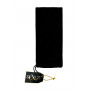 Черная стеклянная анальная втулка Sexus Glass с ограничителем - 11,5 см.