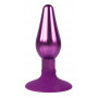 Фиолетовая конусовидная анальная пробка - 10 см.