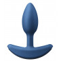Средняя голубая анальная вибропробка Heavyweight Plug Medium - 12 см.