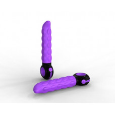 Фиолетово-черный вибромассажер G-Spot - 19 см.