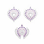 Фиолетово-розовые наклейки на грудь и зону бикини FLAMBOYANT (Bijoux Indiscrets 0077)