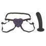 Трусики-джоки с фиолетовымсердцем и черным дилдо, 13,5 см