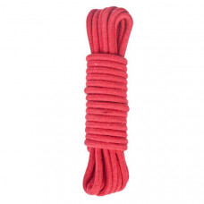 Красная хлопковая веревка для бондажа, 5 м