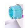 Розовый силиконовый вибратор с клиторальным стимулятором - 20,4 см.