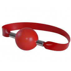 Красный резиновый кляп-шар
