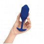 Синяя пробка для ношения с вибрацией Snug Plug 4 - 14 см.
