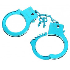 Голубые пластиковые наручники  Блеск 