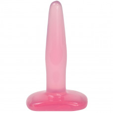 Гелевая анальная пробка розового цвета Crystal Jellies Small Butt Plug - 11,5 см.