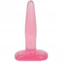 Гелевая анальная пробка розового цвета Crystal Jellies Small Butt Plug - 11,5 см.