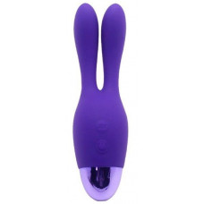 Фиолетовый вибратор INDULGENCE Rechargeable Dream Bunny - 15 см.