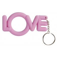 Розовое эрекционное кольцо-брелок Love Cocking 