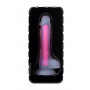 Прозрачно-розовый фаллоимитатор, светящийся в темноте, James Glow - 18 см. (ToyFa 872013)
