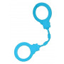 Голубые силиконовые наручники A-Toys без ключа