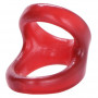 Красное эрекционное кольцо с подхватом COLT Snug Tugger