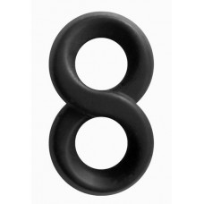 Черное эрекционное кольцо-восьмерка Infinity Ring