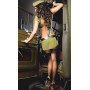 Игровой костюм  Армейская обольстительница : топ, мини-юбка и пилотка