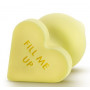 Желтая анальная пробка с основанием-сердечком Naughtier Candy Heart Fill Me Up - 8,9 см.