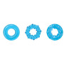 Набор из 3 голубых эрекционных колец Dyno Rings