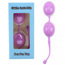 Сиреневые вагинальные шарики с силиконовым шнуром