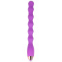 Фиолетовый ребристый вибромассажер - 30,5 см.