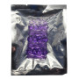 Фиолетовая сквозная насадка на фаллос с пупырышками - 5,5 см.