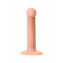 Телесный фаллос на присоске Silicone Bendable Dildo S - 17 см.