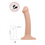 Телесный фаллос на присоске Silicone Bendable Dildo S - 17 см.