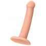 Телесный фаллос на присоске Silicone Bendable Dildo S - 17 см.