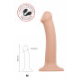 Телесный фаллос на присоске Silicone Bendable Dildo M - 18 см.