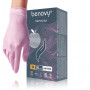 Розовые нитриловые перчатки BENOVY размера M - 100 шт.(50 пар)