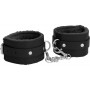 Черные наручники Plush Leather Hand Cuffs