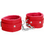 Красные наручники Plush Leather Hand Cuffs