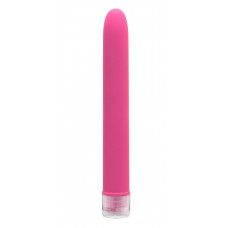 Тонкий розовый классический вибратор Neon Luv Touch Slims - 14,6 см.