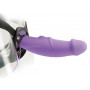 Фиолетовый вибратор-насадка для страпона - 15,2 см.