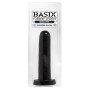 Черный фаллоимитатор SMOOTHY BASIX - 13,3 см.