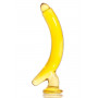 Жёлтый стимулятор-банан из стекла - 16,5 см. (Sexus 912123)