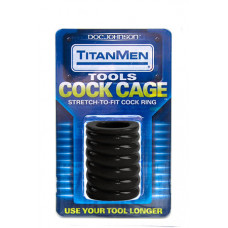 Черная сжимающая утяжка TITAN COCK CAGE