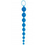 Голубая анальная цепочка Sex Please! Sexy Beads Blue - 27,9 см.